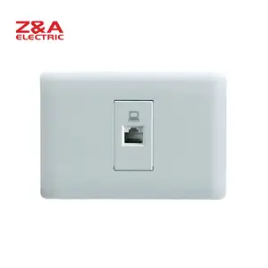 TB1118W TB Series White color Z&A ZA Electric wall socket of lan