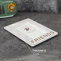 Cadre photo en céramique FRIENDS, texture à pois - Cadeau minimaliste pour meilleur ami, décoration de dortoir pour la remise des diplômes |   Résistant aux UV/Imperméable/Magnétique