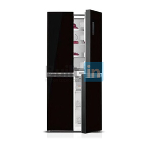 Congélateur côte à côte noir <span class=keywords><strong>haut</strong></span> <span class=keywords><strong>de</strong></span> <span class=keywords><strong>gamme</strong></span> 466L <span class=keywords><strong>de</strong></span> gros OEM Compresseur d'installation portable électrique sans gel à commande tactile - Product Image 1