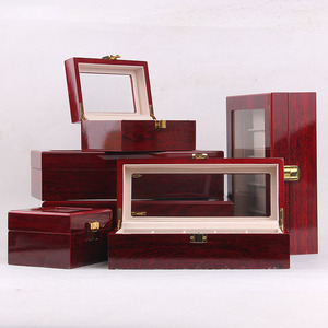 Vente en gros transfrontalière de boîtes à montres en bois de séquoia, boîtes d'emballage pour montres en bois de séquoia laqué grande capacité pour le rangement et la présentation - Product Image 2