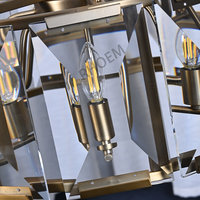 Lustre rond en cristal de luxe à intensité variable pour salle à manger et salon, idéal pour projets hôteliers et villas - Fournisseur d'éclairage OEM personnalisé