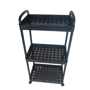 Étagère de rangement multi-niveaux avec roulettes, hauteur 108 cm, pour cuisine et salle de bain, étagère sur pied rotative, mobile, résistante à l'humidité - Product Image 2