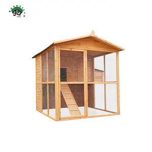 耐久性のある鶏小屋販売用はしごとフェンス付きの快適な生活空間木製鶏小屋