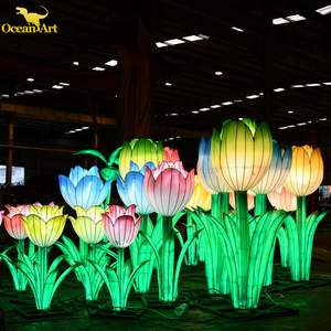 Farol Luminoso Personalizado con Flores para Festivales - Diwali y Acción de Gracias, Impermeable, Funciona con Pilas, Decoración Colorida para Interiores/Exteriores - Product Image 4