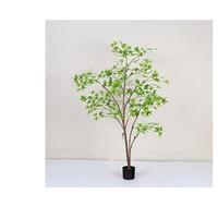 Plante artificielle Monstera multicolore réaliste en pot, faux bonsaï vert pour la décoration intérieure du salon et du bureau