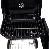 Barbecue au charbon de bois pliable portable SEJR Professional 18 pouces en acier pour l'extérieur avec finition émaillée en porcelaine et chariot