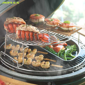 Parrilla de Carbón Cerámica para Exteriores AUPLEX <span class=keywords><strong>Kamado</strong></span> Big <span class=keywords><strong>Joe</strong></span> de 21/23/27 Pulgadas con Control Remoto y Carrito para Cocina al Aire Libre - Product Image 4