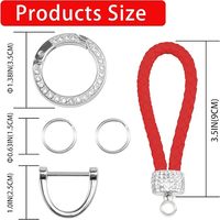 Porte-clés de luxe en cristal pour femmes, avec diamants, en métal, avec cordon tressé tendance, version améliorée