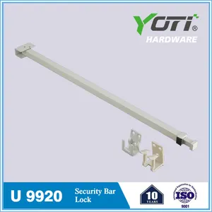 U 9920/9921 Réglable Fabriqué en Chine Porte Patio Coulissante Serrure à Barre en Aluminium de Sécurité