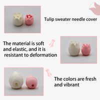 Protège-aiguille en silicone souple en forme de tulipe – Accessoire de couture et de bricolage