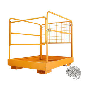 Carretilla elevadora <span class=keywords><strong>de</strong></span> Metal fuerte, jaulas <span class=keywords><strong>de</strong></span> seguridad diseñadas plegables, cesta elevadora para hombre <span class=keywords><strong>de</strong></span> 36x36 pulgadas, horquillas <span class=keywords><strong>de</strong></span> palé, plataforma <span class=keywords><strong>de</strong></span> trabajo sin ruedas - Product Image 1