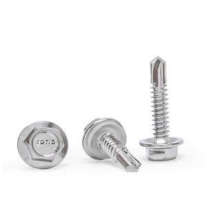 Vente chaude DIN7504 Vis autoperceuses en acier galvanisé à tête hexagonale avec queue de perçage ASTM C1022nA484/A485 Classe 4.8&6.8 Clous métriques - Product Image 5