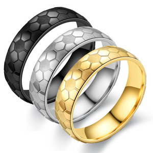 2022 New Japanese and Korean Fashion Accessories New Football Pattern Men's <b>Ring</b> Hot Selling Men and Women <b>Couple</b> <b>Rings</b> - Product Image 1