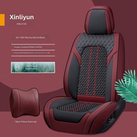 Coussin de siège de voiture en polyester moderne haut de gamme - Ajustement universel toutes saisons, ensemble complet