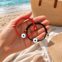 Bracelet ajustable Go2boho avec breloque œil porte-bonheur et carte message « Je t'aime », bijou décontracté pour offrir en cadeau