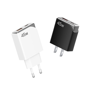Mini Ultra Mince 45W <span class=keywords><strong>Chargeur</strong></span> Rapide Type C Prise Convertible 45W USB Adaptateur De Charge Rapide Portable Téléphone Portable 45W GaN <span class=keywords><strong>Chargeur</strong></span> PD - Product Image 5