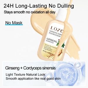 Base de Maquillaje LOZEE Ginseng Foundation <span class=keywords><strong>Fit</strong></span> <span class=keywords><strong>Me</strong></span>, Tonos Oscuros, Maquillaje Líquido con Brillo, Cosméticos de Belleza - Product Image 2