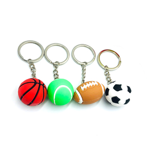 3D <strong>PVC</strong> <strong>Keychain</strong> Ball <strong>Shape</strong> Soft <strong>PVC</strong> Plastic Rubber Keychains With <strong>Customized</strong> LOGO - Product Image 1