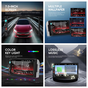 Radio para Auto Podofo 2 Din de 7'' con Pantalla Táctil Capacitiva, Enlace Telefónico, BT, FM, EQ, Carga USB, Venta al por Mayor de Fábrica - Product Image 3