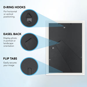 2024 nuevo marco de fotos de plástico personalizado decoración familiar marco de fotos plateado en tamaños PS 4x6 5x7 11x14 8X10 hecho de madera - Product Image 4