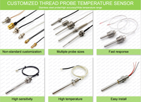 Sensor de Temperatura para Automóvil PT1000 con Carcasa de Cobre M10 de Conductividad Rápida, Cable de PTFE Resistente a la Flexión