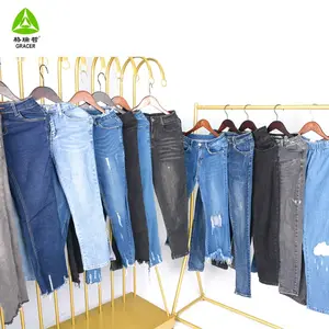 Second Hand Factory Container Used Clothing Ladies Jeans Pants Bales 100kg In Canada