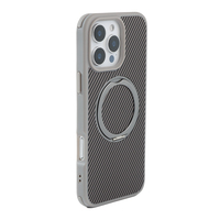 Étui de téléphone Texture de luxe pour iPhone 17 16 Pro Max 14 Plus Support d'anneau rotatif à 360 ° Poignée de téléphone Housse de protection INS
