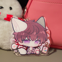 Porte-clés en acrylique numérique à enregistrement vocal SQ, sac pour téléphone portable, mousqueton suspendu, design d'anime de dessin animé, imprimé UV
