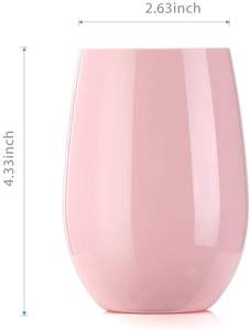 Copa <span class=keywords><strong>de</strong></span> <span class=keywords><strong>vino</strong></span> sin tallo apta para lavavajillas Pink Vasos Desechables Para <span class=keywords><strong>Vino</strong></span> Sin Tallo Copas <span class=keywords><strong>de</strong></span> <span class=keywords><strong>vino</strong></span> <span class=keywords><strong>de</strong></span> policarbonato inastillables - Product Image 3