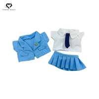 Costume Ancien Bleu avec Cravate et Jupe, Accessoires de Vêtements en Peluche pour Poupée, Matière Polyester, Marque Chasingbeauty