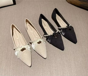 Zapatos de Mujer Antideslizantes con Cordones, de Tacón Bajo y Alto, con Punta Puntiaguda, Estilo Sexy para Banquete, Zapatos de Moda - Product Image 4