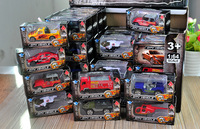 Coche de Policía Pequeño de Metal a Escala 1:64, Novedad, Económico, Popular, de Rueda Libre y Fundido a Presión