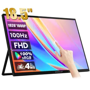 18.5 Inch Portable FHD 1080P IPS LCD Monitor Large Screen Extender 100Hz For Laptop Mac PC PS4/5 Switch LCD Type C Interface