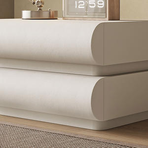 Mesita De noche redonda con iluminación blanca nórdica, mesita De noche inteligente moderna, <span class=keywords><strong>Mesillas</strong></span> De Noche, mesita De noche De lujo para dormitorio - Product Image 5