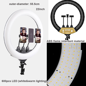 2021 haute qualité led selfie anneau lumineux 22 pouces <span class=keywords><strong>pour</strong></span> anneau lumière photographie streaming vidéo tiktok salon de coiffure - Product Image 6