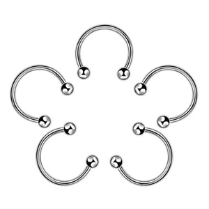 Piercing Circular de Acero Inoxidable Personalizado y Colorido para Cartílago de Oreja, Tragus, en Forma de U, para Nariz - Product Image 6