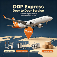 Tunisie DDP Express : Livraison porte-à-porte rapide pour ustensiles et gadgets de cuisine – Service de fret mondial à Tunis