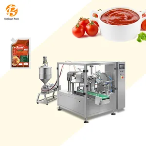 Automatic Stand Up Bag Filling Mayonnaise Water Pe Film Heat Shrink Packaging Ketchup Small Sachet Packing Machine