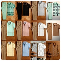 Nouvel ensemble d'été de haute qualité pour hommes avec impression numérique, ensemble polo et pantalon décontracté et tendance pour l'extérieur