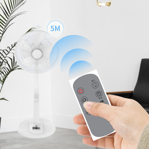 Smart Adjustable Floor <b>Fan</b> 14 Inch <b>With</b> <b>Remote</b> Control Touch Operation Dual Modes High Power Home Use Sleep Mode Timing Function - Product Image 2