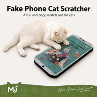 Griffoir pour chat en carton ondulé blanc, style créatif et mignon, durable, résistant aux rayures, sans peluches, pour affûter les griffes du chat