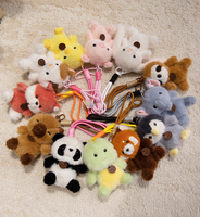 Porte-clés Lapin en Peluche Super Doux en Coton PP Parfumé, Mignon Style Anime, Cadeau d'Anniversaire, Breloque de Sac, Poupée en Peluche
