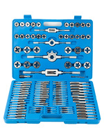 Kit de tarauds et filières 110 pièces : Ensemble complet avec clé à tarauds, filières et outils de filetage