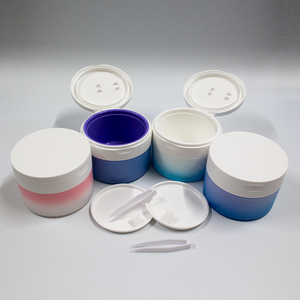 Bán buôn tùy chỉnh 100ml 50ml PP nhựa Kem Jar rỗng 100g PP container với lật <span class=keywords><strong>Top</strong></span> <span class=keywords><strong>cap</strong></span> và muỗng Gradient màu Jar - Product Image 3