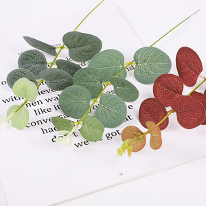 <b>Artificial</b> Eucalyptus Leaf <b>Stem</b> 31cm High Simulation Indoor Wedding Decoration Silk Flower Single Piece Package - Product Image 4
