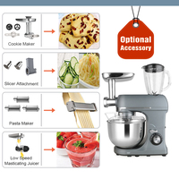 Mélangeur planétaire multifonction 3 en 1 de 1300 W et 7 L, batteur à pâte électrique commercial pour cuisine et boulangerie