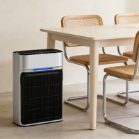 Penjernih Udara Desktop Cerdas untuk Rumah Tangga dengan Filter HEPA Sejati, Elektrik, Plastik, Dikendalikan Aplikasi, Efisiensi Tinggi untuk Kamar Tidur