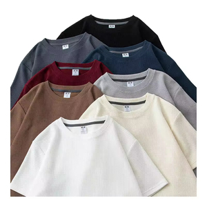 เสื้อยืดคอตตอน 100% คุณภาพสูง พิมพ์โลโก้ตามสั่ง เสื้อยืดโอเวอร์ไซส์สำหรับผู้ชาย ทรงหลวม สไตล์สตรีทแวร์ เนื้อผ้าหนา - Product Image 3