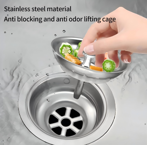 Mutfak Lavabo Süzgeci SUS304 Paslanmaz Çelik Sepet Süzgeç, Drenaj Montajlı, Böcek Önleyici, Koku Giderici, Kolay Temizlenir, OEM - Product Image 4