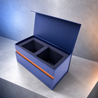 Boîte à vin de luxe personnalisée avec insert intérieur protecteur, emballage cadeau en carton rigide pour l'expédition de bouteilles